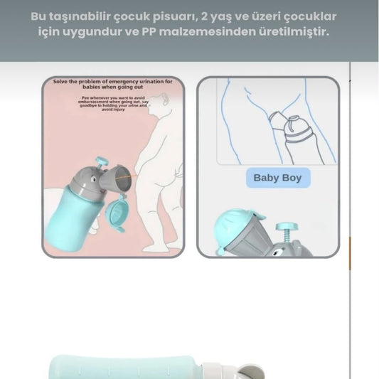 Çocuk Bebek Pisuvar İşeme Şişesi