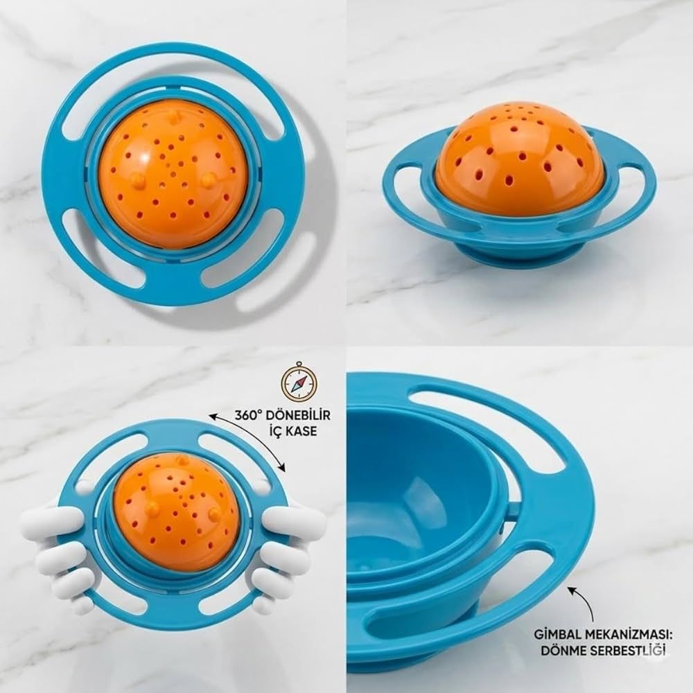 360° Dönen Yemek Kabı